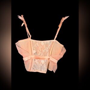 HEIDI KLUM Lace Peach Corset/Camisole Top size S